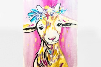 Paint Nite: Floral Farm: Baby Goat